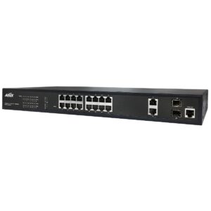 *CLR* Aetek 16 Port Managed Gigabit PoE Switch, 2x 1Gb SFP, 2x 1Gb RJ45, 250W