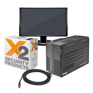 CCTV Accessories Pack with 22" Monitor, 750VA PowerShield UPS , 1.8m HDMI, 305m Yellow Cat5e