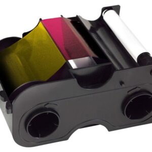 Fargo YMCKOK Cartridge & Roller: Colour Ribbon, Resin Black & Overlay - 200 images