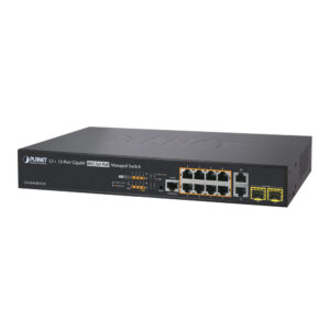 Planet 8 Port Managed Gigabit Switch, 2x 100/1000X SFP Ports, 802.3at, 240W