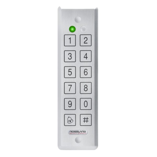 Rosslare 2x6 PIN Only Keypad, Wiegand or Relay Out, Ultra Slim, IP68