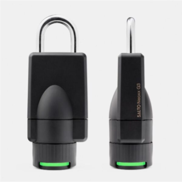 Salto Neoxx Padlock G3, 90mm Shackle with 300mm Chain, HID iClass + JustIn Mobile