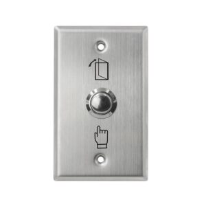 X2 Dome Exit Button, Hand/Door Icon, SS - Large, N/O, SPST, Screw Terminal