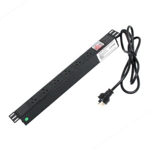 X2 Racks, 6 Outlet PDU with Overload Protection, 10Amp, 2m Lead