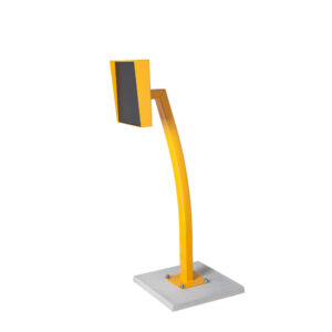 Single Bollard, Double Width Box - 303w x 333h x 40d mm, Yellow