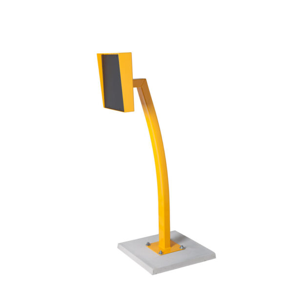 Single Bollard, Double Width Box - 303w x 333h x 40d mm, Yellow