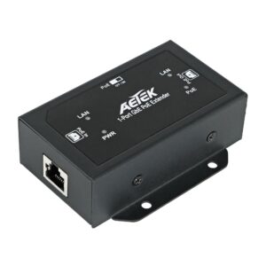 Aetek 1 to 1 Indoor Passive 1Gbe PoE Extender, Daisy-chain