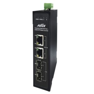*SpOrd* Aetek Industrial Gigabit Media Converter, 2x SFP, 24VAC, -40 to 75C