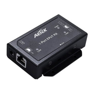 Aetek Indoor PoE Over UTP/STP Cat.x Cable Receiver, Up to 1200m, 65W PSU Included