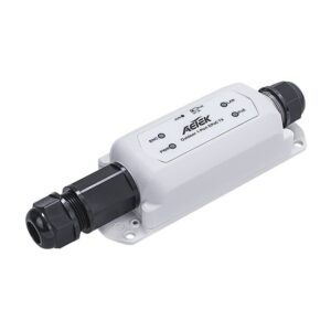 Aetek 1 Port EPoC Outdoor Transmitter, 1 BNC, 1 RJ45, Up to 1200m, PoE Pass Through