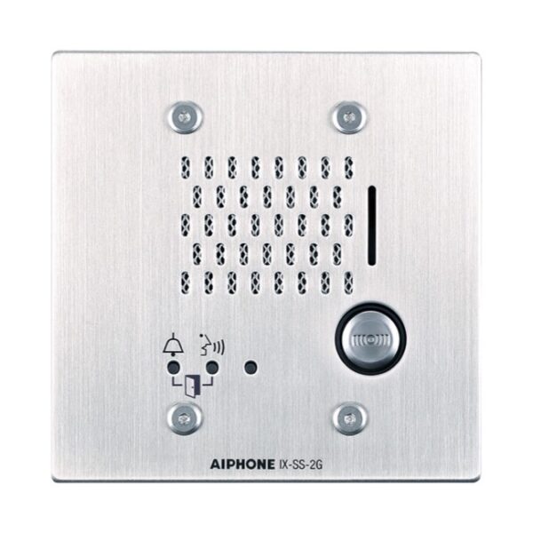 Aiphone IX 2 Series Gang Sub Station, Stainless Steel, IP65, IK08