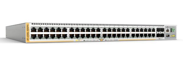 Allied Telesis 48 Gigabit PoE Switch, 48x 10/100/1000T RJ-45 + 2 Gigabit SFP Ports