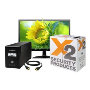 NVR Pack to suit IP CCTV, 22" Mon, 650VA Powershield UPS, 1.5m HDMI, Blue Cat5E 305m
