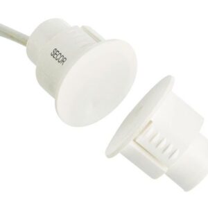 Recessed Steel Door Reed Switch, Flush Mount, 19mm Brown