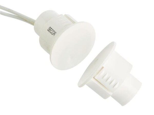 Recessed Steel Door Reed Switch, Flush Mount, 19mm Brown