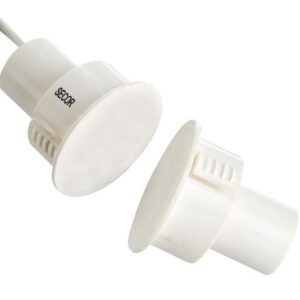 Recessed Steel Door Reed Switch, 25mm, White