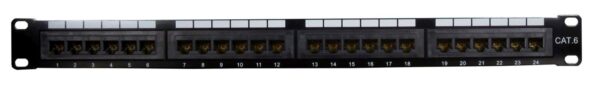 CAT6 RJ45 24 Port Loaded Patch Panel