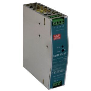 Meanwell 12vDC 6A (75watt) Slim DIN Rail Industrial Power Supply