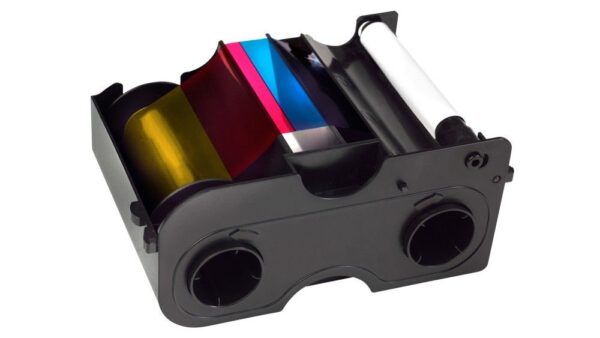 Fargo YMCKO Cartridge & Roller : Colour Ribbon, Resin Black & Overlay - 250 images