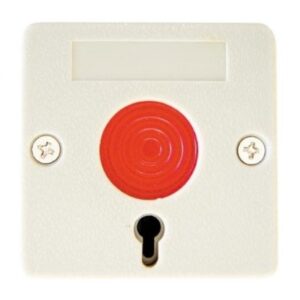 Single Button Emergency Switch, Plastic, Key Resettable