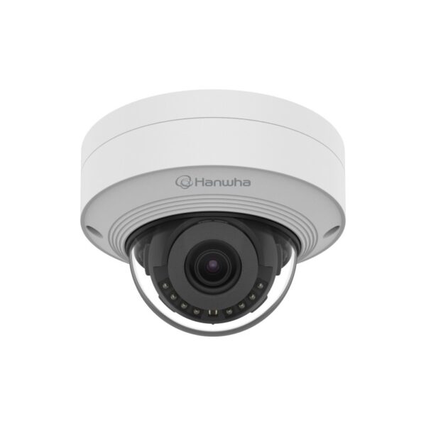 Hanwha Q Core 8MP Outdoor AI Vandal Dome Camera, H.265, 20m IR, IK10, 3mm Lens