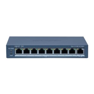 Hikvision 8 Port 10/100 PoE Switch, 1x 1Gb RJ45, 120W