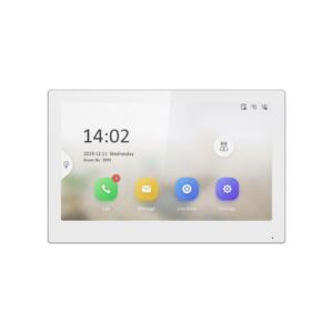 Hikvision 2nd Gen Intercom, Slim Room Station, 7" Touch Screen, WiFi, White