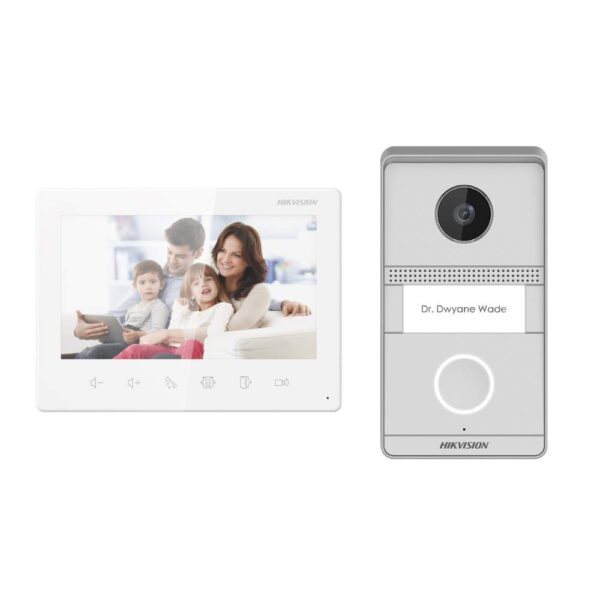 Hikvision 2 Wire Intercom Kit, HD Analogue, 1 to 1, Flush Mount