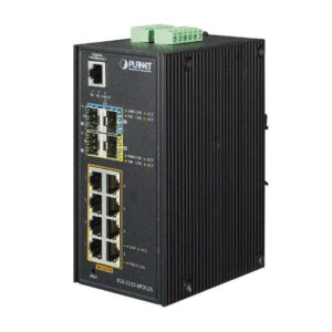 Planet 8 Port Industrial Switch, L3 Managed, 4 SFP Ports, -40 to 75 deg C
