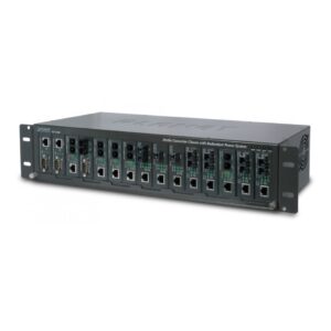 Planet Media Converter Chassis with Redundant Power Option, 15 Slot, 19 Inch