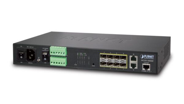 Planet 8 Port Metro Managed Fibre Switch, 8x 100/1000 Base SFP Ports