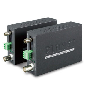 Planet 4 in 1 Video over Gigabit Fibre Kit, Extends AHD,  TVI, CVI or CVBS