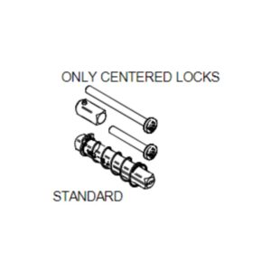 Salto XS4 Split Spindle Kit, 7.6mm, Centered Locks, to suit 44mm Doors