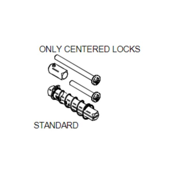 Salto XS4 Split Spindle Kit, 7.6mm, Centered Locks, to suit 44mm Doors