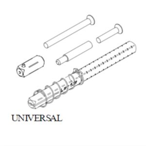 Salto XS4 Split Spindle Kit, 7.6mm, Non-Centered Locks, to suit 74.5mm Doors