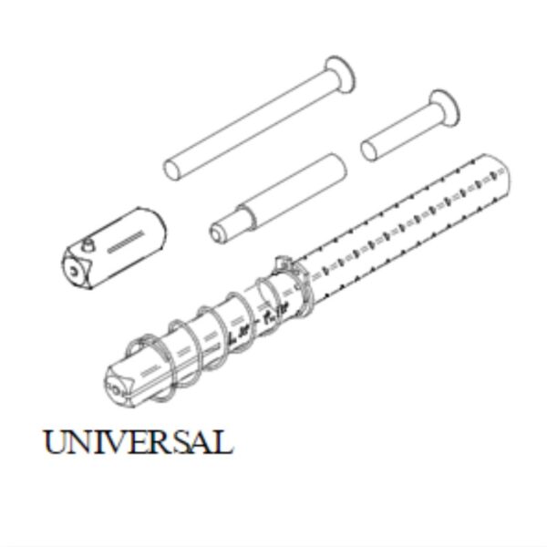 Salto XS4 Split Spindle Kit, 7.6mm, Non-Centered Locks, to suit 74.5mm Doors