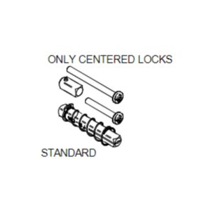 Salto XS4 Split Spindle Kit, 7.6mm, Centered Locks, to suit 34mm Doors