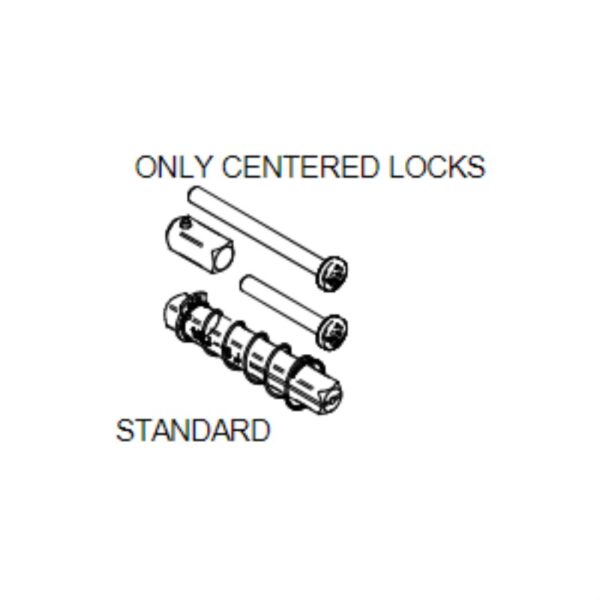 Salto XS4 Split Spindle Kit, 7.6mm, Centered Locks, to suit 34mm Doors