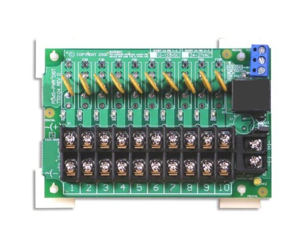 Tactical 10 Way PDM, 1A Fuses (Resettable), 12VDC / 24VAC Selectable, Fault Relay Output