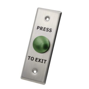 X2 Mushroom Exit Button, Stainless Steel - Small, N/O, SPST, Screw Terminal